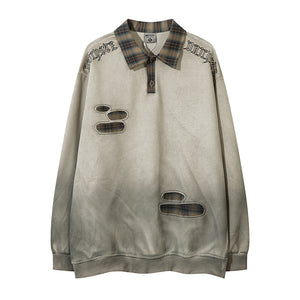 American Plaid Lapel Sweater For Men And Women
