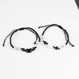 Black Cat White Cat Beaded Hand Weaving Bracelet Men And Women