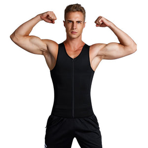 European And American Men's Sauna Clothes Belly Contracting Vest Sports Vest