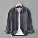 Spring And Summer Cotton Linen Long Sleeve Blouse Boys Niche