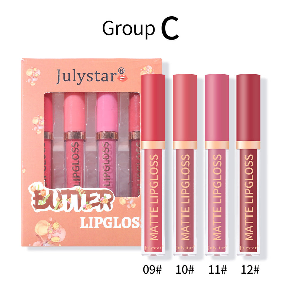 Pearlescent Long-lasting Moisturizing Lip Gloss Sets Of Water Mirror