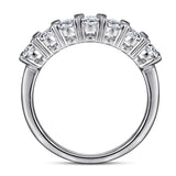 925 Silver Ring Zircon Ring Gang Drill Temperament Diamond Ring