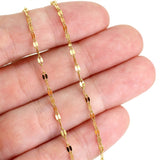 Simple Gold Plated Stainless Steel Anklets Lip Chain Anklet
