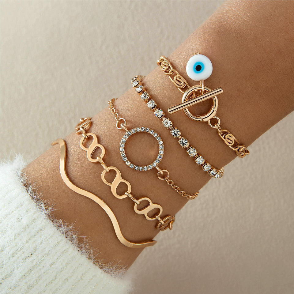 Women's Fashion Personalized Multi-layer Twin Bracelet
