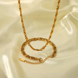 Stainless Steel Necklace Gold-plated Premium Geometric Personalized Thick Chain Bracelet