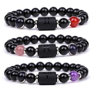 Fashion Twelve Constellations Bracelets Men