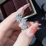 Light Luxury Full Diamond Six-pointed Star Niche Design Ring