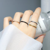 Simple Stylish Glossy Ring Simple Bracelet