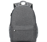 Solid Color Backpack Travel Business Casual