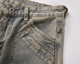 Distressed Straight-leg Denim Trousers For Men