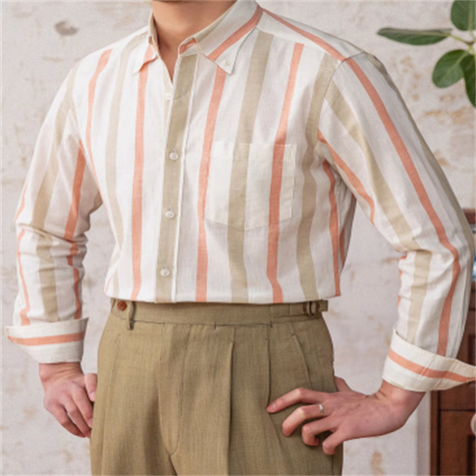Men's Breathable All-match Concealed Buttoned Pointed Collar Shirt