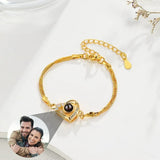 Double-layer All Match Temperament Entry Lux Peach Heart Bracelet