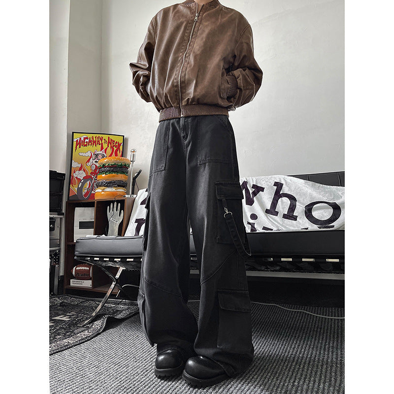 Autumn And Winter Clothing New Men's Hong Kong Style Trendy Workwear Jeans