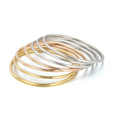 18K Vacuum Vapor Plating Gold Plain Ring Bracelet