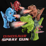 Dinosaur Sound Fire Spray Gun Tyrannosaurus Rex Triceratops Sound Light Summer Outdoor Disinfection Safe Gun Kids Toy Portable