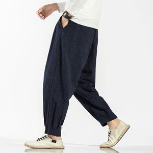 Chinese Style Retro Embroidery Men Trousers