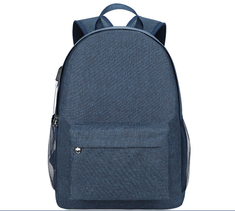 Solid Color Backpack Travel Business Casual