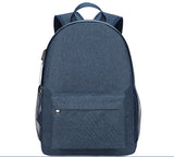 Solid Color Backpack Travel Business Casual