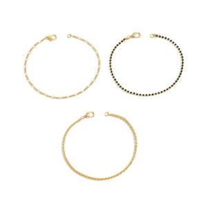 Elegant Gold Chain Link Bracelet Set -  Stylish And Versatile Jewelry For Women