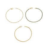 Elegant Gold Chain Link Bracelet Set -  Stylish And Versatile Jewelry For Women