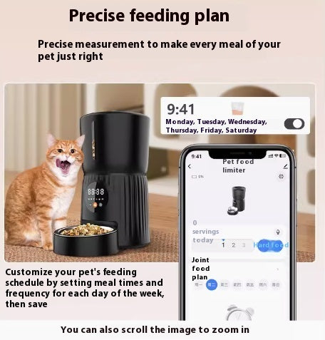 Intelligent Pet Feeder, Automatic Timing And Quantitative Remote Feeding Machine