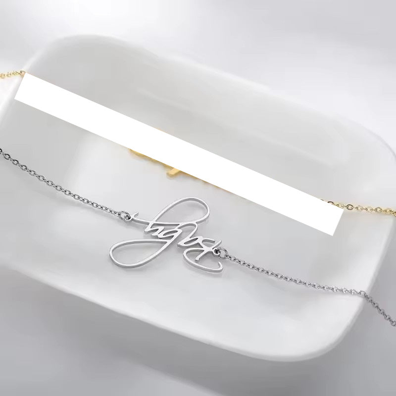 Personalized Name Waist Chain Stainless Steel English Letter Waist Chain