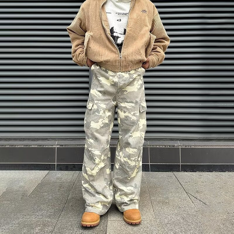 Men's Fashionable Camouflage Jeans For Spring And Autumn