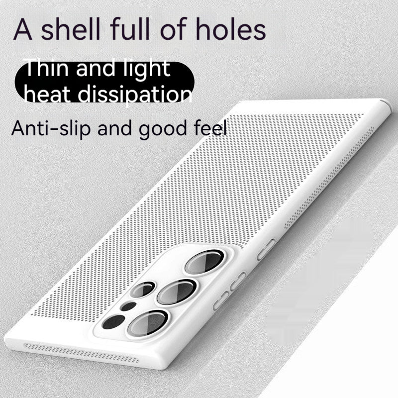 Applicable To S23ultra Phone Case S23 Honeycomb Heat Dissipation S22 All-inclusive Drop-resistant S22ultra Silicone Transparent S21 Magnetic Suction Frameless Note20ultra Ultra-thin Note10