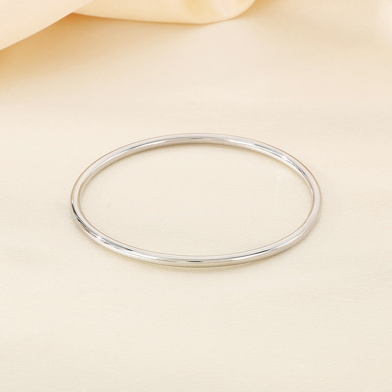 18K Vacuum Vapor Plating Gold Plain Ring Bracelet