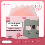 Face Oil-absorbing Sheets Face 100 Pieces Fragrance Portable Removable Box