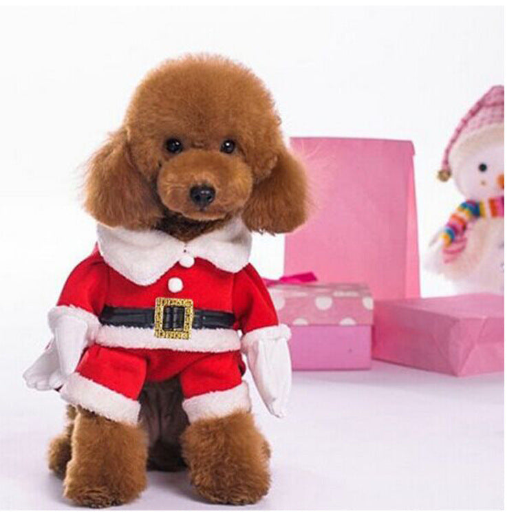 Three Dimensional Pet Dog Christmas Suit