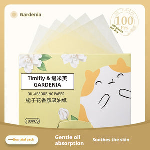 Face Oil-absorbing Sheets Face 100 Pieces Fragrance Portable Removable Box