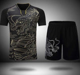Men's And Women's Same Quick-drying Sports Jersey Dragon Print Dress Competition Team Uniform