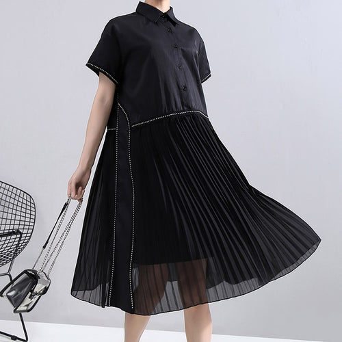 Japanese Trend Women's Chiffon Pleated Midi Skirt Slim Skirt