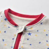 Baseball Uniform Cotton Star Print Casual Clothes Jacket Children Sportswear Suit