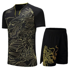 Men's And Women's Same Quick-drying Sports Jersey Dragon Print Dress Competition Team Uniform