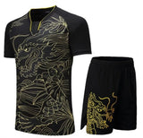 Men's And Women's Same Quick-drying Sports Jersey Dragon Print Dress Competition Team Uniform