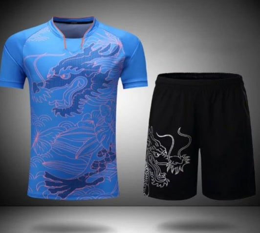 Men's And Women's Same Quick-drying Sports Jersey Dragon Print Dress Competition Team Uniform