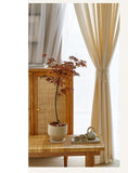 Tawny Gauze Curtain Living Room Bedroom Balcony Through Light
