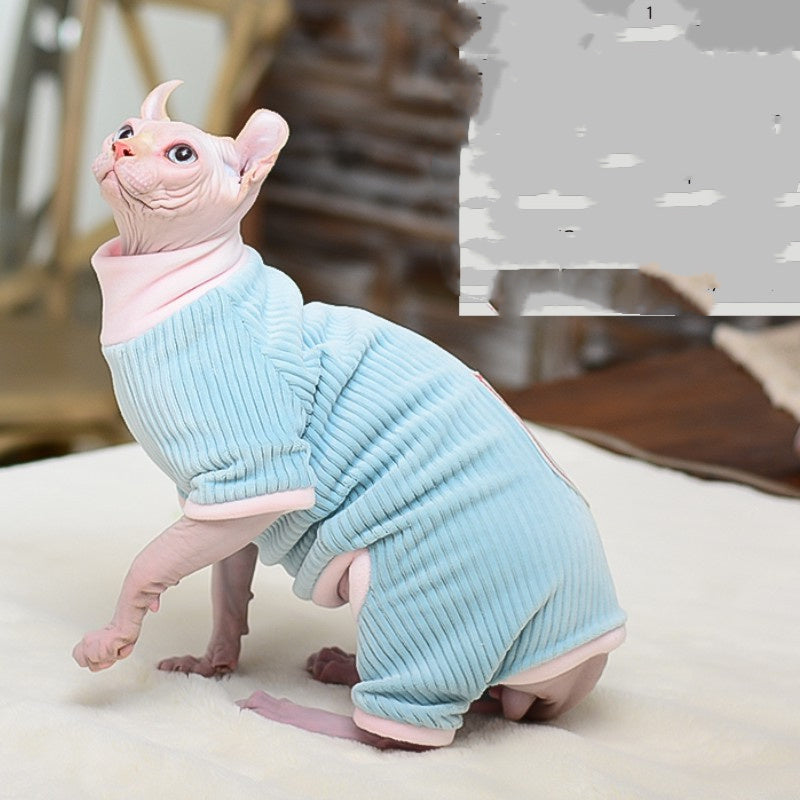 Hairless Cat Clothes Autumn And Winter Warm Double-sided Fleece