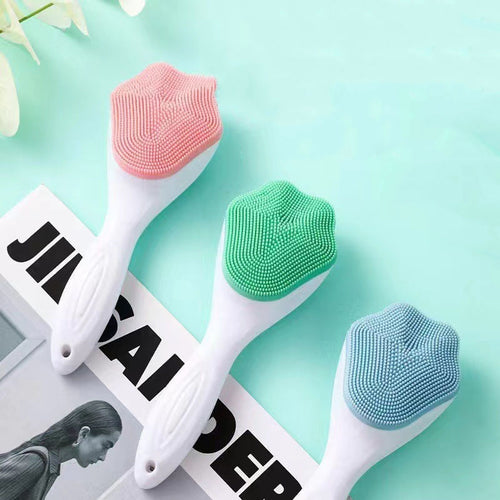 Handheld Silicone Face Scrubber Exfoliator, Face Brushes For Cleansing And Exfoliating, Manual Facial Cleansing Brush, Gentle Soft Face Wash Brush For Sensitive, Delicate, Dry Skin