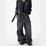 High-grade Stitching Loose Wide-leg Draping Effect Straight-leg Pants Trousers
