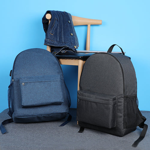 Solid Color Backpack Travel Business Casual