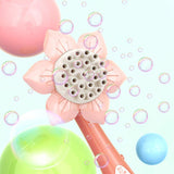 Sunflower Shape Bubble Machine Toy Portable Bubble Wand Toy Electric Bubble Blower Outdoor Toy