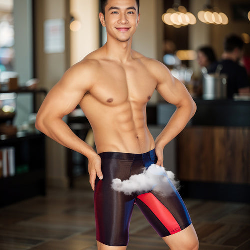 Skin-friendly Fitness Body Shaping Five Points Men's Leggings