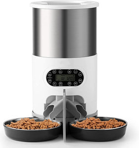Smart APP Pet Feeder Cat And Dog Food Automatic Dispenser Stainless Steel Bowl Cats And Dogs With Recording Timing Feeding