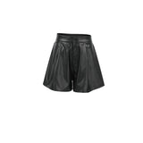 Simple Fashion Leather Shorts Niche High Waist