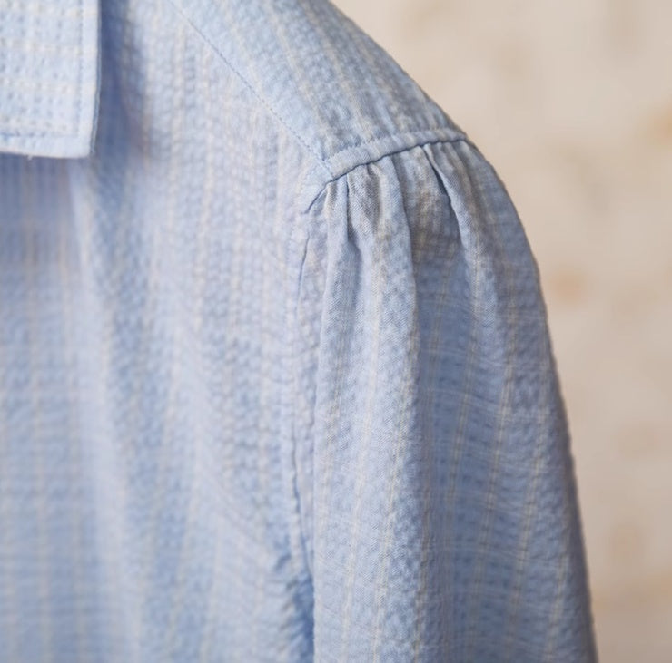 Seersucker Breathable Casual One-piece Collar Shirt High-tech Men's